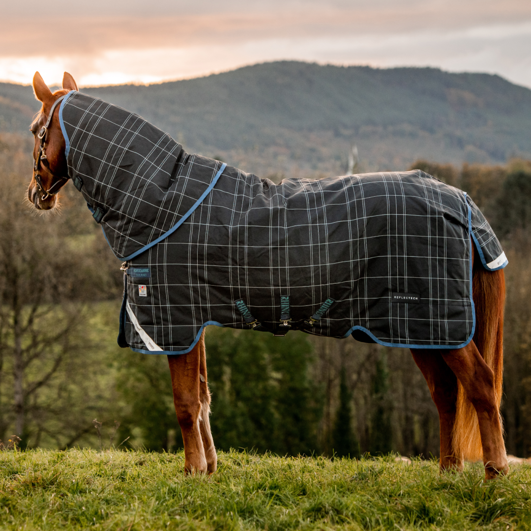 Horseware Ireland Rhino Reflectech Plus 250g Turnout Rug with Vari-Layer #colour_navy-indigo