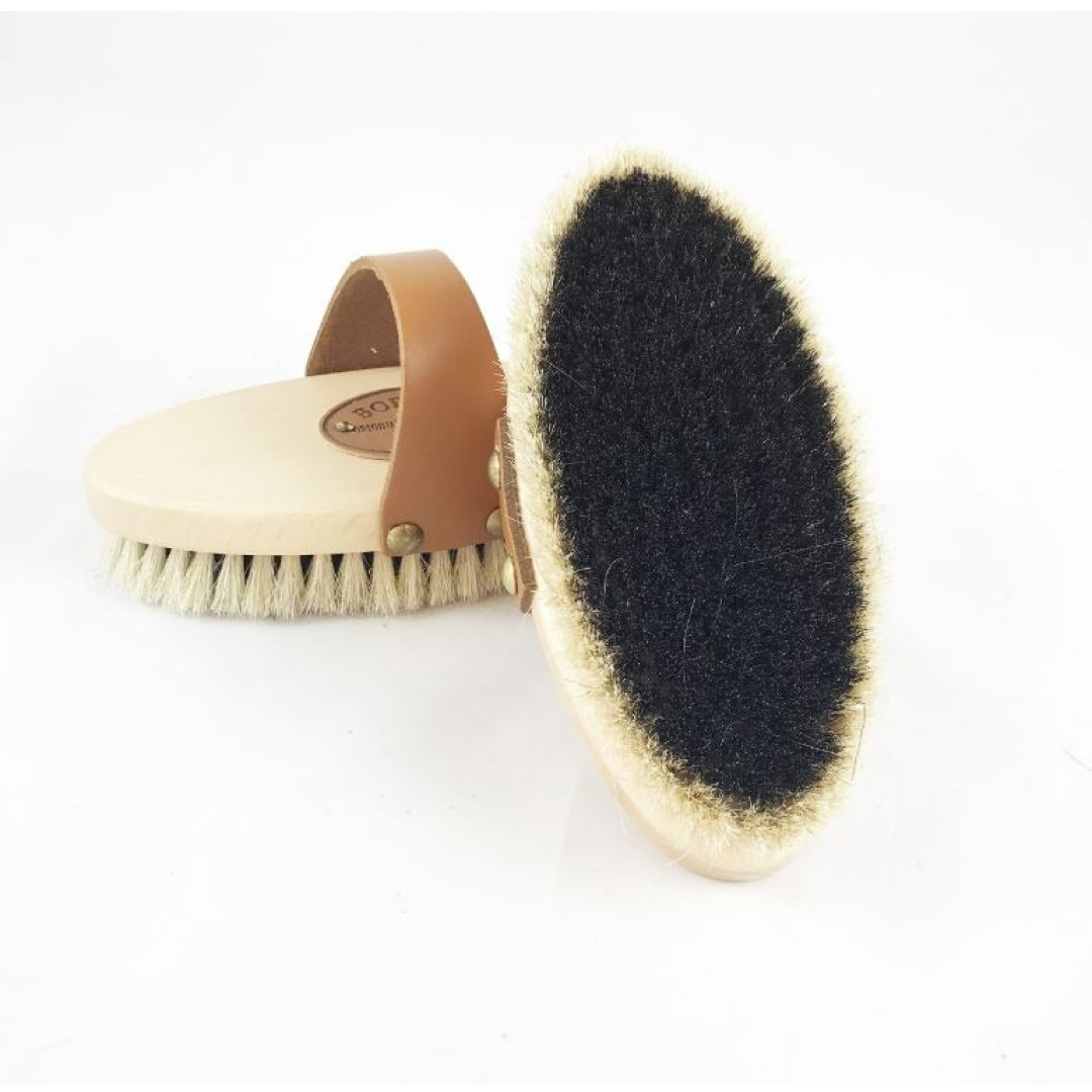 Borstiq Natural Body Brush with Leather Strap Large
