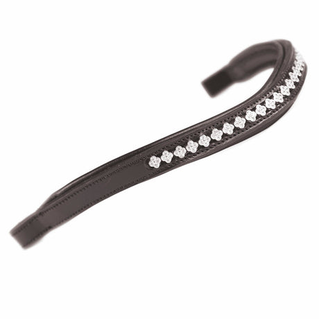 Shires Velociti GARA Floral Diamante Browband #colour_havana