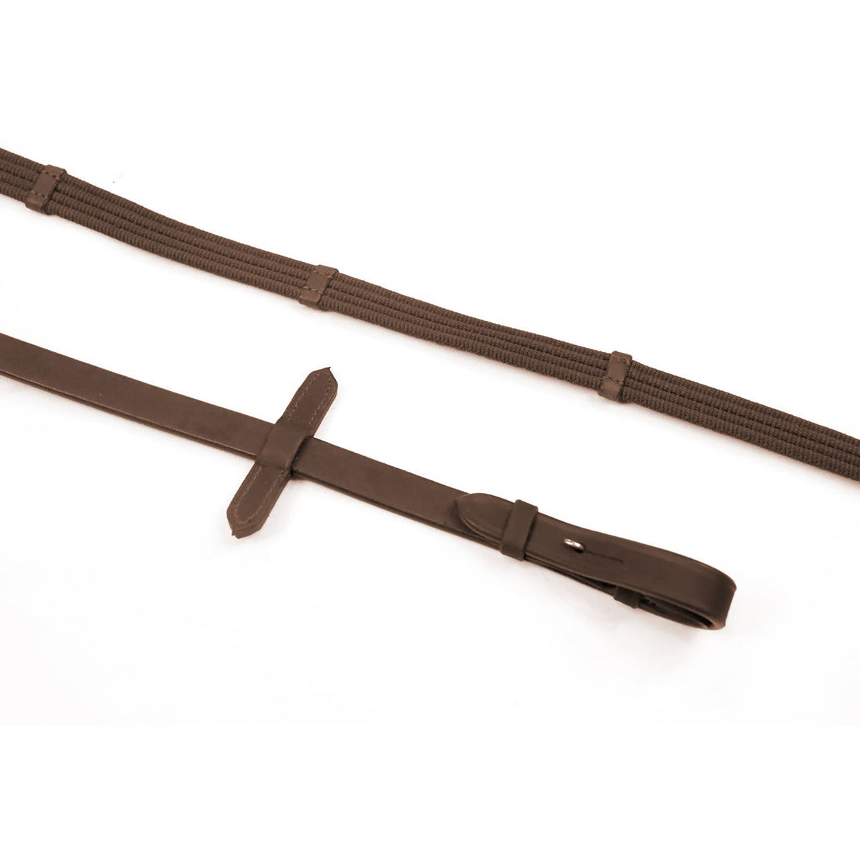 Whitaker Ready To Ride Webbed Reins #colour_havana