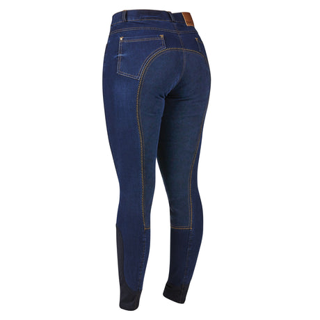 Dublin Shona Full Suede Seat Denim Breeches #colour_blue-denim-navy