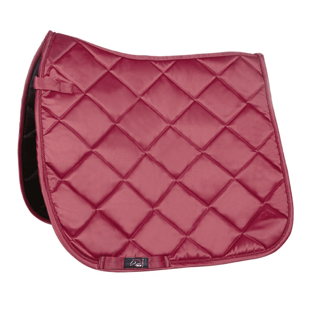 HKM Bergamo Saddle Cloth #colour_wine-red