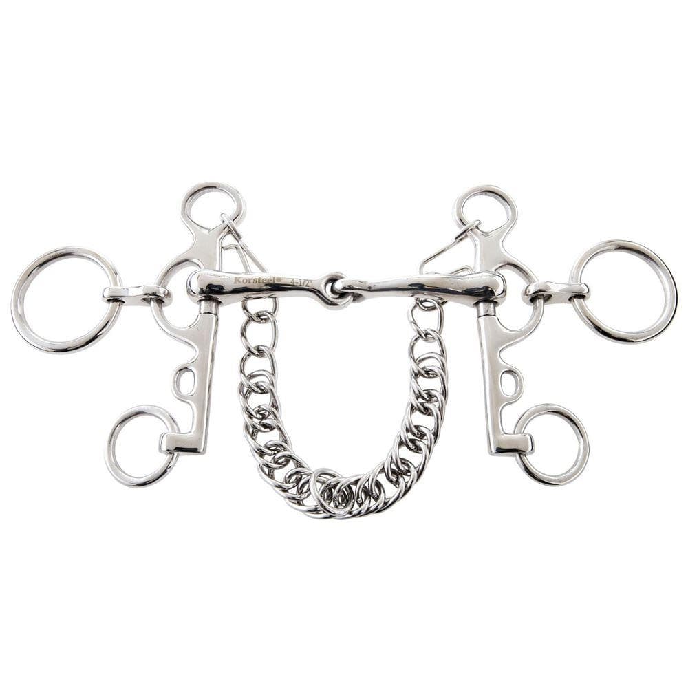 Mors Pelham de rugby en acier inoxydable Korsteel