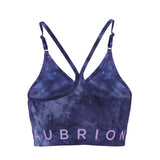 Shires Aubrion Ladies Invigorate Patterned Sports Bra #colour_navy-tie-dye