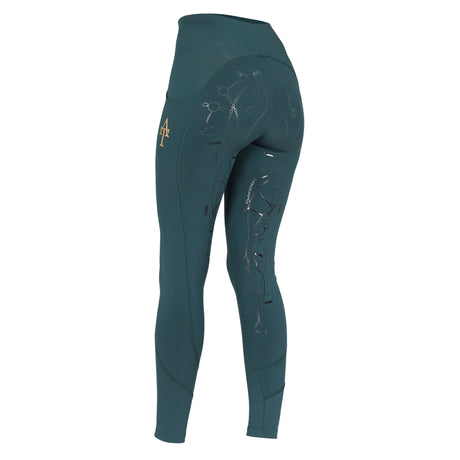 Shires Aubrion Ladies Team Riding Tights #colour_green