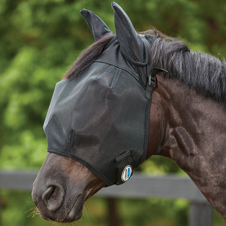 Weatherbeeta Comfitec Double Dart Deluxe Fly Mask With Ears #colour_black