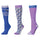 Dublin 3 Pack Socks Childs #colour_purple-geo-ponies