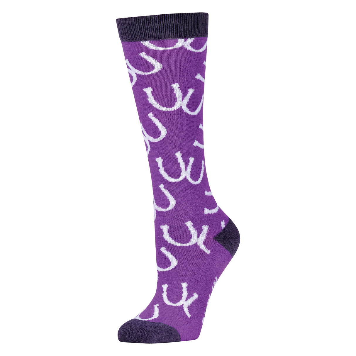 Dublin Single Pack Socks Childs #colour_purple-horseshoes