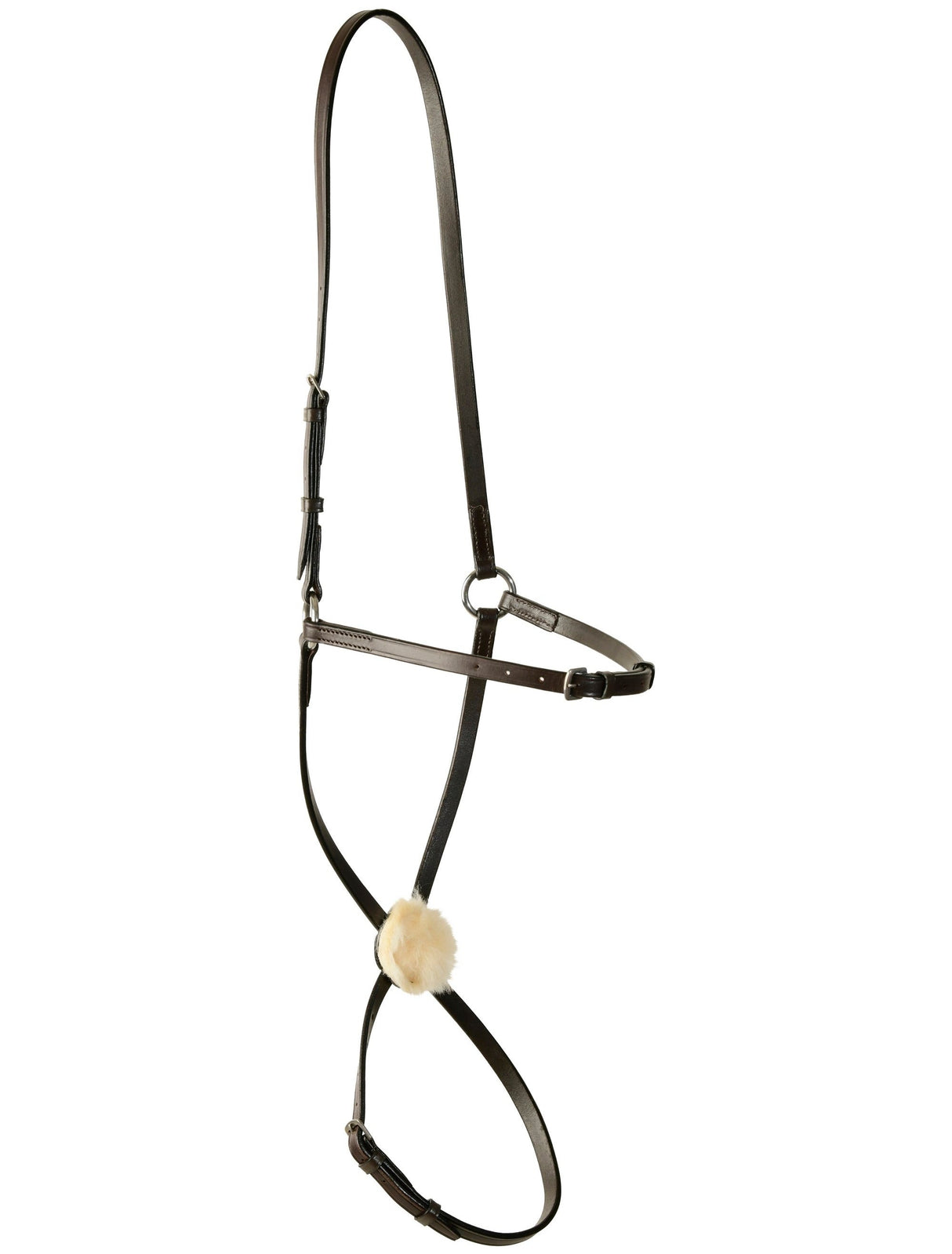 Kincade Classic Plain Raised Grackle Noseband #colour_brown