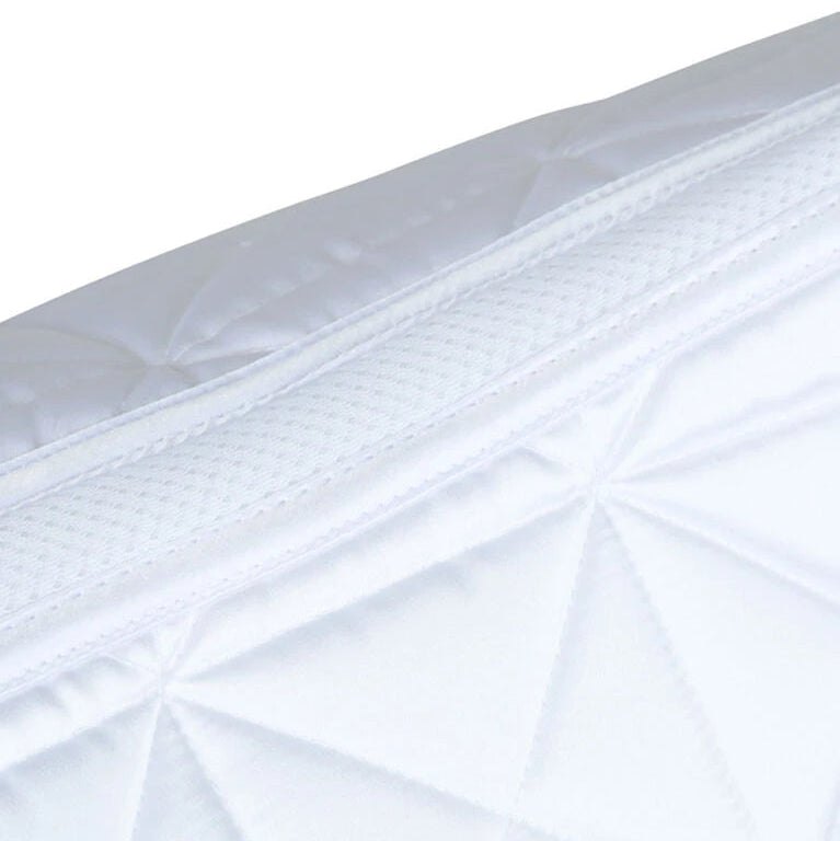 Weatherbeeta Satin Luxe Air-Tec Euro Jump Shaped Saddle Pad #colour_white