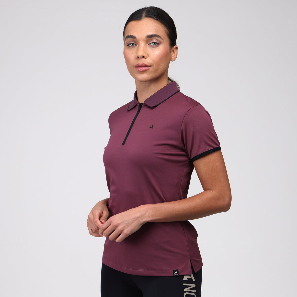 Shires Aubrion Ladies React Tech Polo #colour_mauve