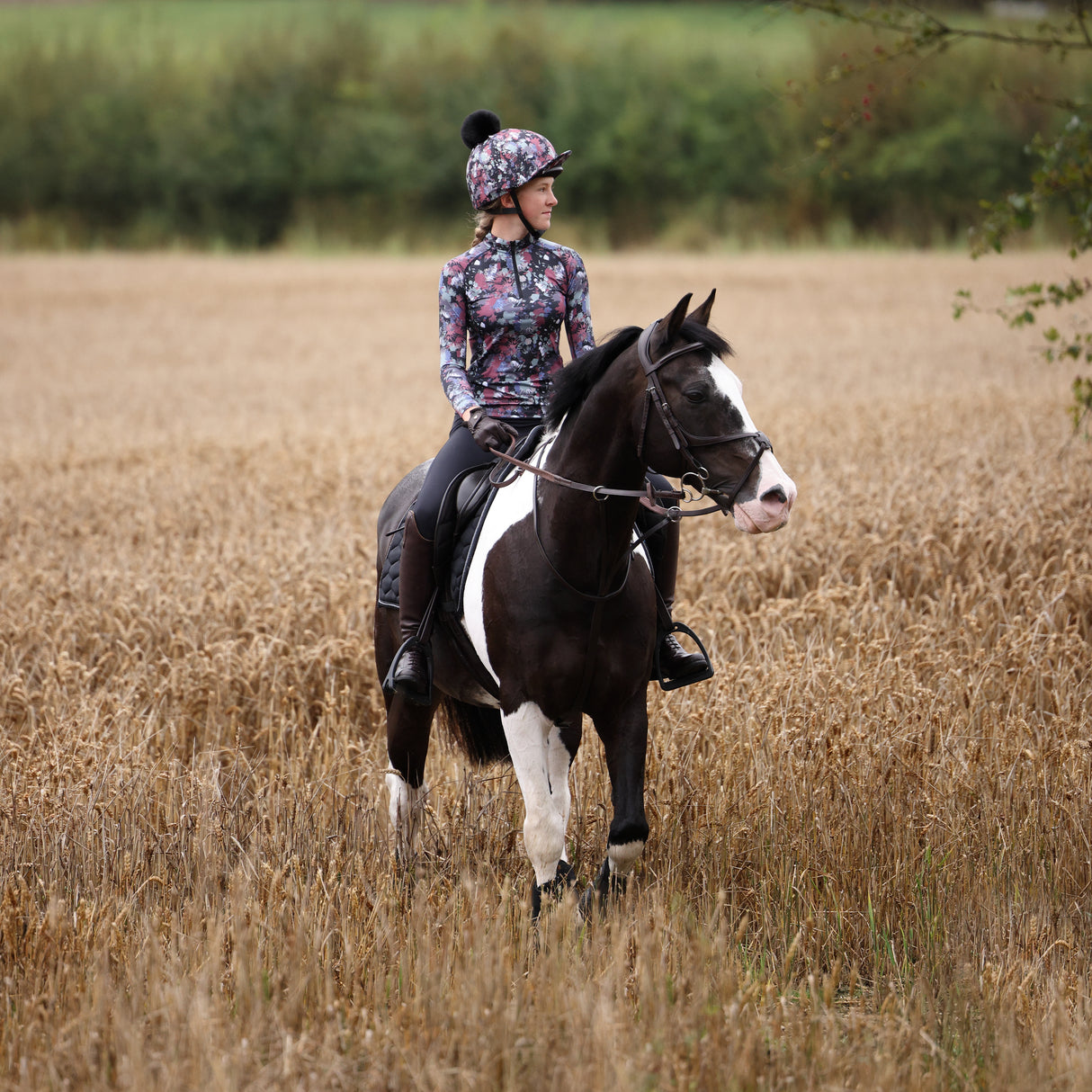 Shires Aubrion Young Rider React Long Sleeve Base Layer #colour_abstract