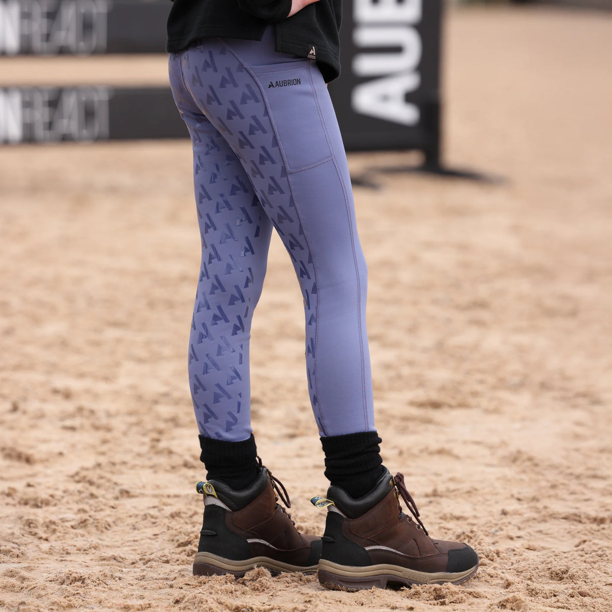 Shires Aubrion Young Rider React Winter Riding Tights #colour_sky
