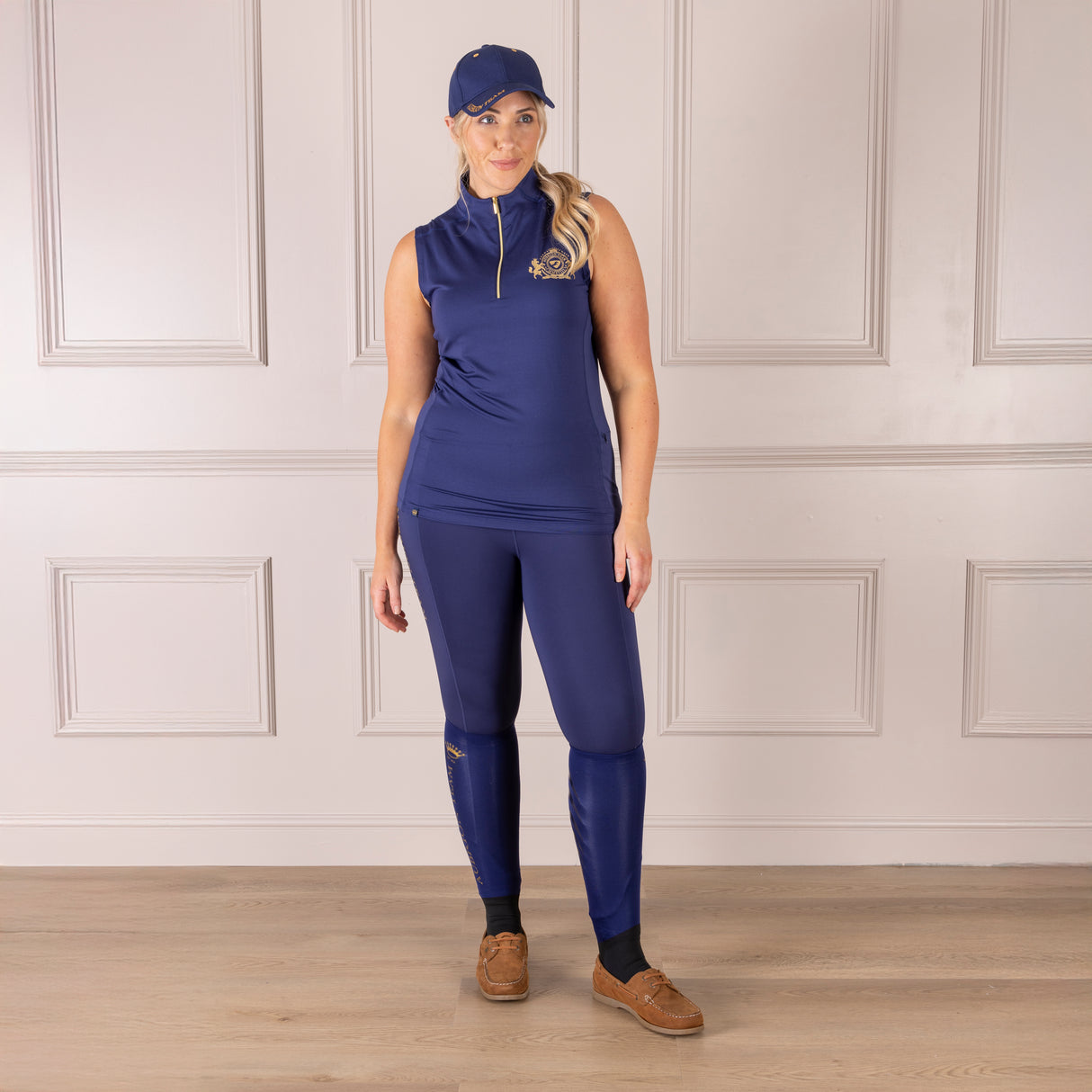 Shires Aubrion Ladies Team Sleeveless Base Layer #colour_midnight