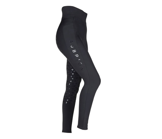 Shires Aubrion Eltar Young Rider Riding Tights #colour_black