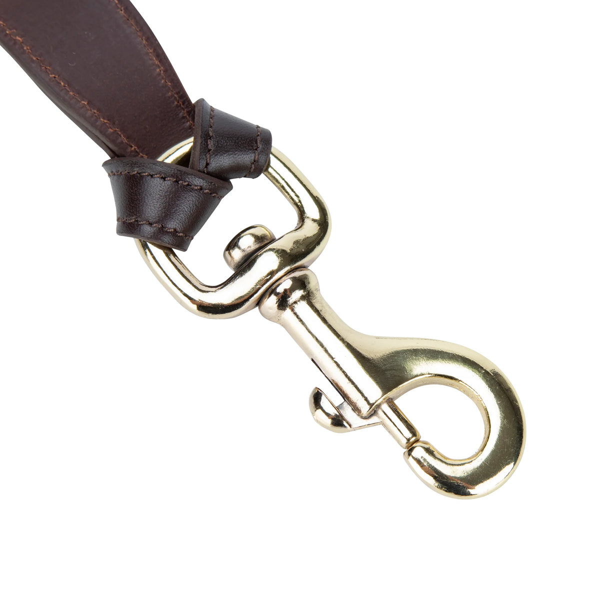 Shires Velociti Lusso Leather Lead Rope #colour_havana