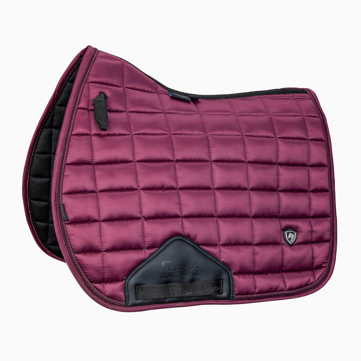 Shires ARMA Eltar Satin Saddlecloth #colour_black-cherry