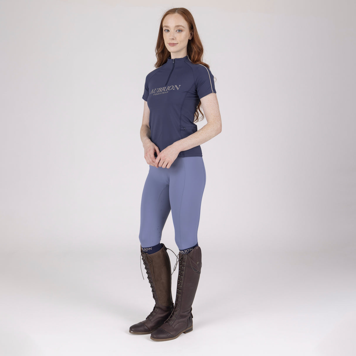 Shires Aubrion Equestrian Riding Tights #colour_storm