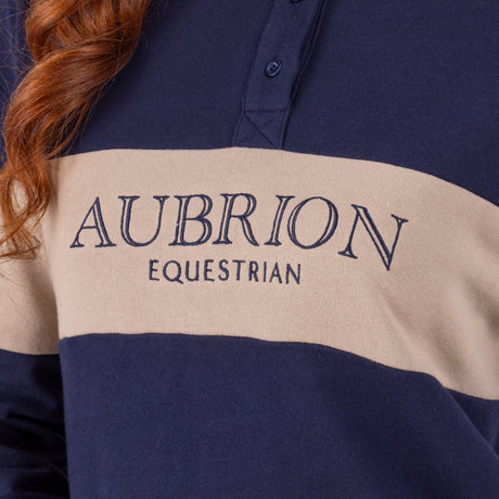 Shires Aubrion Equestrian Button Sweatshirt #colour_midnight-taupe