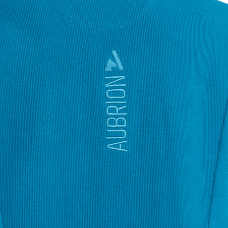 Shires Aubrion React Quarter Zip Sweater - Young Rider #colour_kingfisher