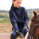Shires Aubrion React Quarter Zip Sweater - Young Rider #colour_midnight