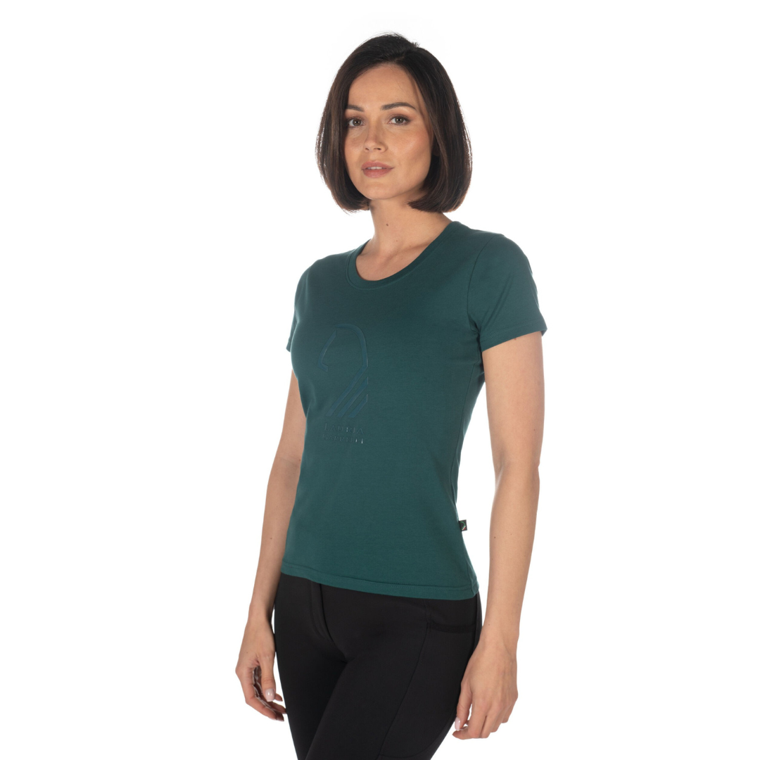 HKM Women's T-Shirt -Livigno Horse Head- #colour_deep-green