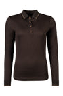 HKM Ladies Long Sleeve Polo Shirt -Rosegold Glamour- Style #colour_brown-rose-gold