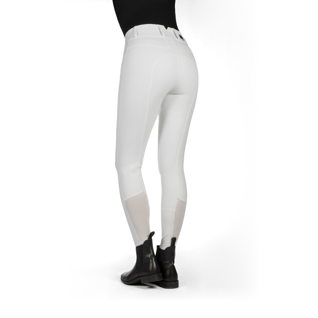 HKM Women's Alos Full Seat Riding Breeches Lia High Waist #colour_white