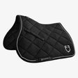 Equestro Pony Jumping Saddle Pad In Cotton With Logo #colour_black