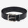 Equestro Leather Belt With Logo #colour_black-silver