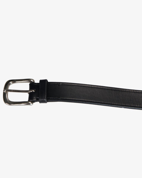 Equestro English Belt With Contrasting Embroidery #colour_black