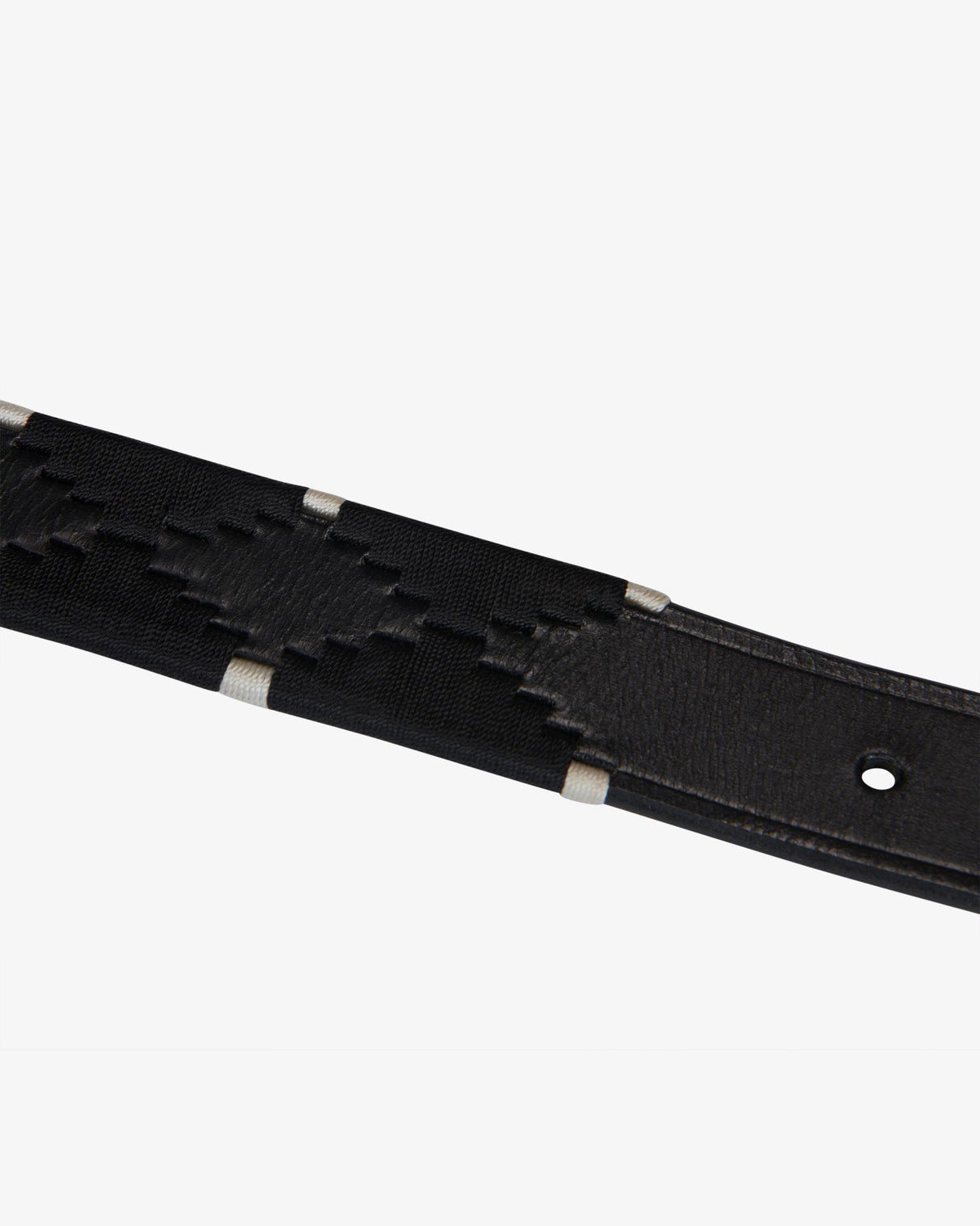 Equestro English Belt With Contrasting Embroidery #colour_black
