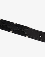 Equestro English Belt With Contrasting Embroidery #colour_black