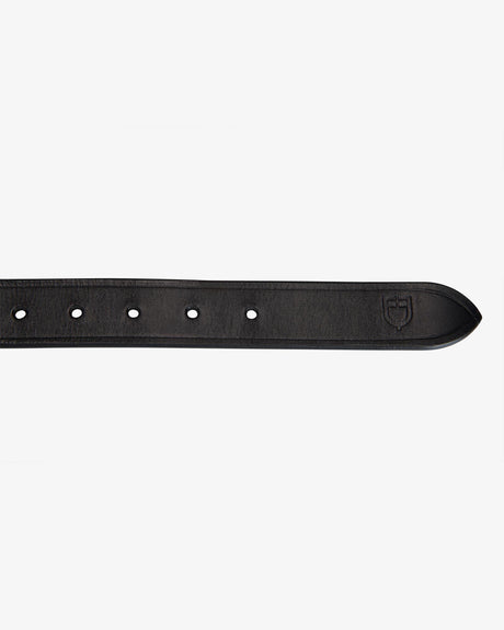 Equestro English Belt With Contrasting Embroidery #colour_black