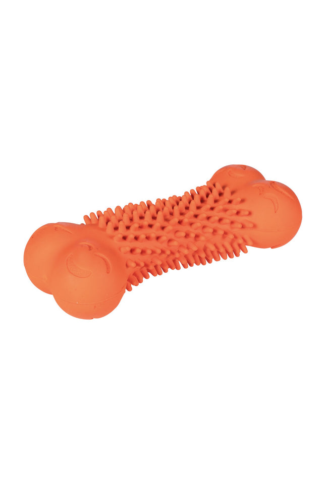 HKM Natural Rubber Dog Toy -Buddy Bone III- #colour_orange