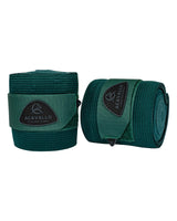 Acavallo Elasticated Exercise Bandages Fleece #colour_green