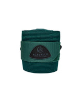 Acavallo Elasticated Exercise Bandages Fleece #colour_green
