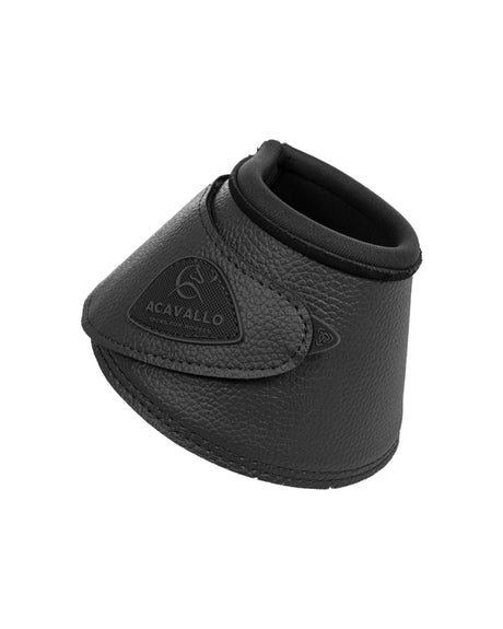 Acavallo Bell Boots Eco-Leather & Hook-And-Loop Closure #colour_black