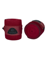Acavallo Elasticated Exercise Bandages Fleece #colour_burgundy