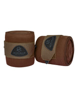 Acavallo Elasticated Exercise Bandages Fleece #colour_brown