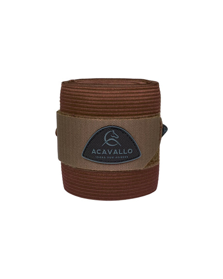Acavallo Elasticated Exercise Bandages Fleece #colour_brown