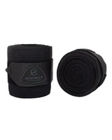 Acavallo Elasticated Exercise Bandages Fleece #colour_black