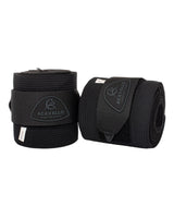 Acavallo Elasticated Exercise Bandages Fleece #colour_black