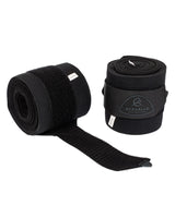 Acavallo Elasticated Exercise Bandages Fleece #colour_black