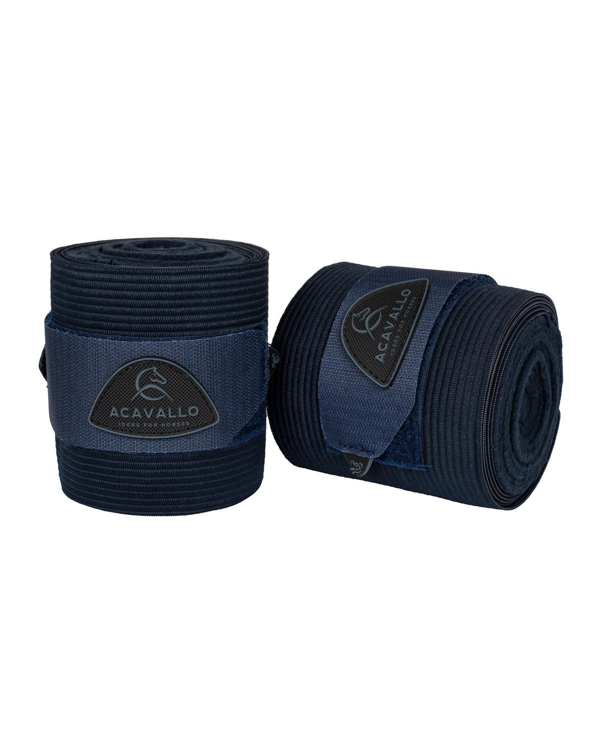 Acavallo Elasticated Exercise Bandages Fleece #colour_blue