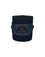 Acavallo Elasticated Exercise Bandages Fleece #colour_blue