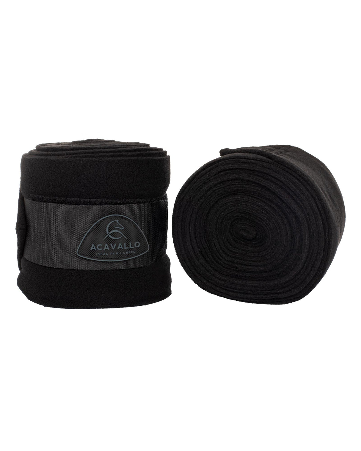 Acavallo Fleece Exercise Bandages Hook-And-Loop Closure Fastening #colour_black