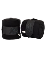 Acavallo Fleece Exercise Bandages Hook-And-Loop Closure Fastening #colour_black