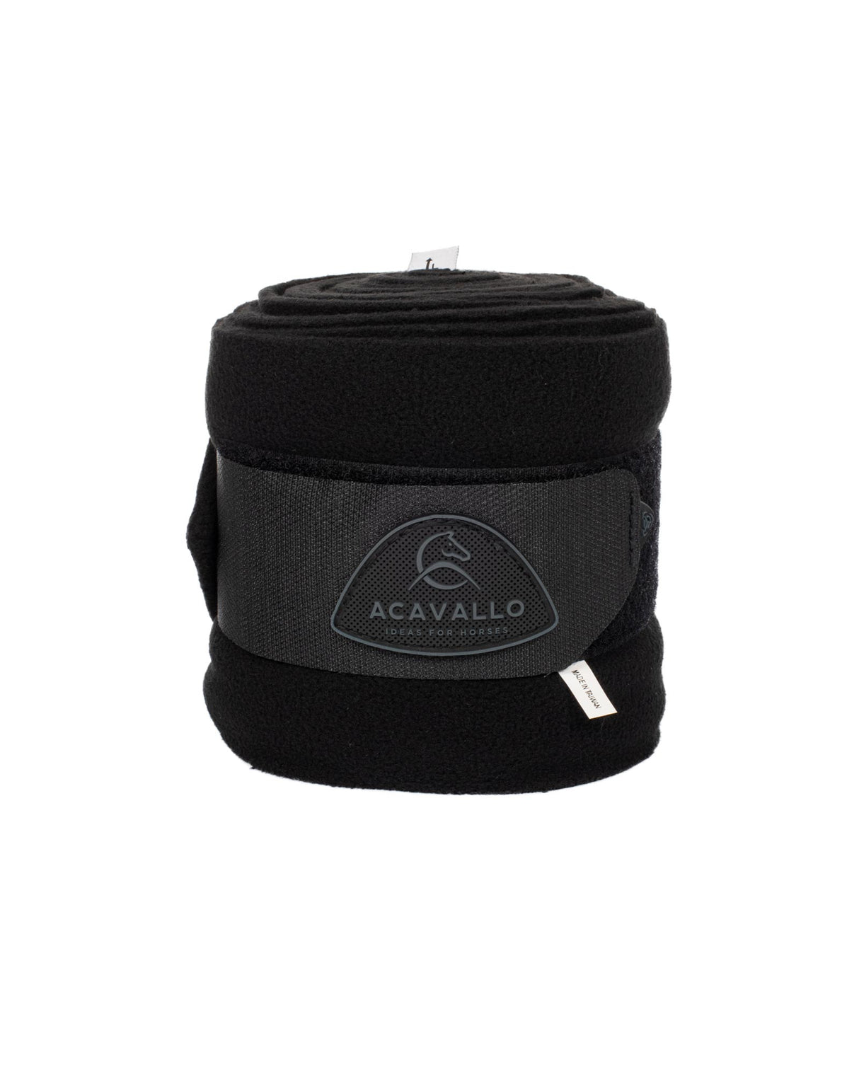 Acavallo Fleece Exercise Bandages Hook-And-Loop Closure Fastening #colour_black