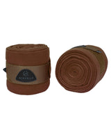 Acavallo Fleece Exercise Bandages Hook-And-Loop Closure Fastening #colour_brown